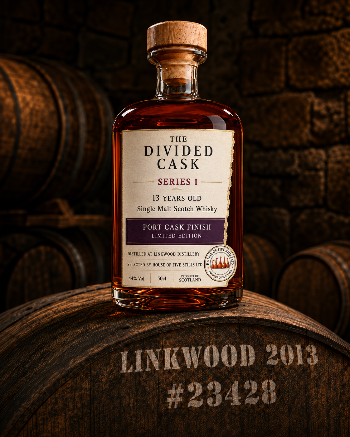 Port Cask Finish bottle on cask